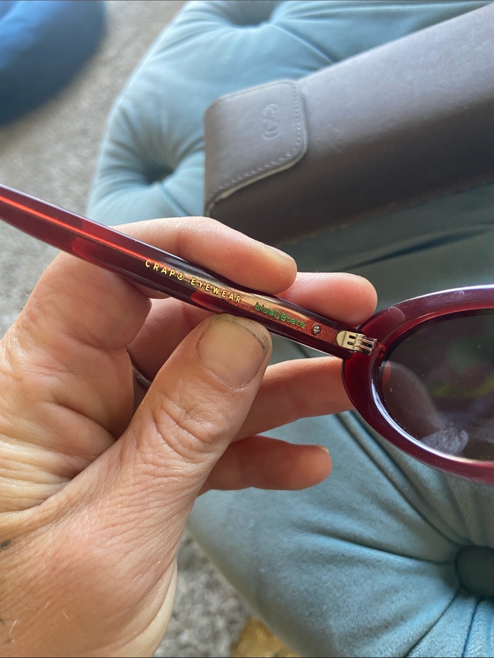 Crap Eyewear Women's Oval Sunglasses in Burgundy - Picture 5 of 7